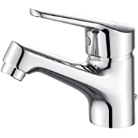 Ibergrif M11050 Roma- Grifo Baño Clásico- Mezclador Monomando para Lavabo- Cromo- Plata
